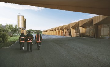 Wettbewerb Autobahnmeisterei in Stockerau - Rendering Ansicht Vorderseite