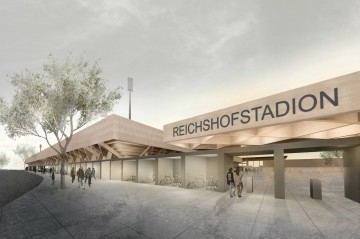 Wettbewerb Reichshofstadion Lustenau - Rendering Aussen