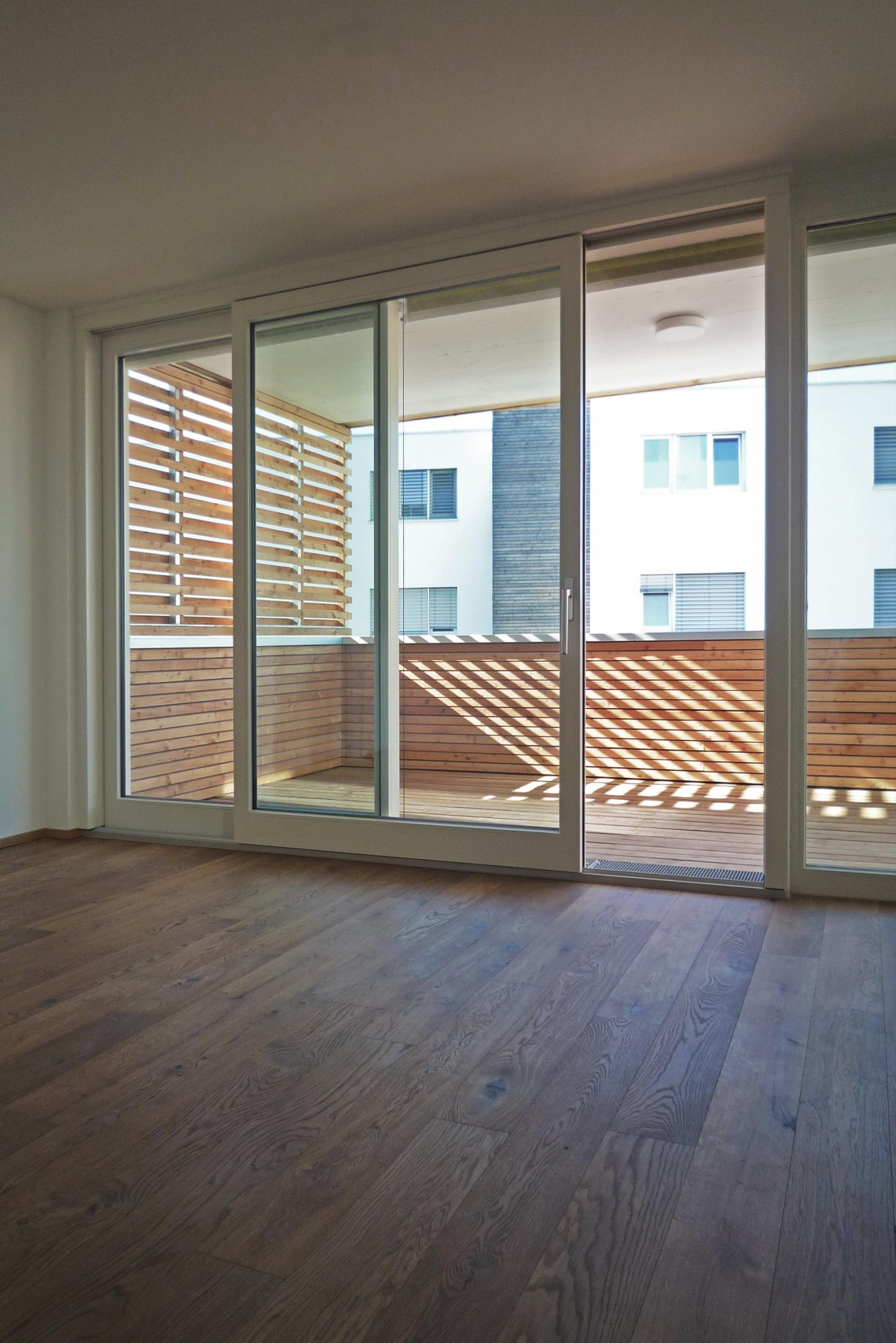 Wohnanlage&#x20;Eicheleweg&#x20;in&#x20;Hard&#x20;-&#x20;Innenraum&#x20;mit&#x20;Blick&#x20;auf&#x20;den&#x20;Balkon