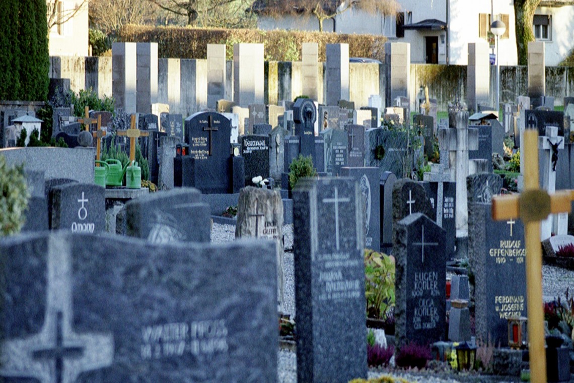 Urnenstelen&#x20;am&#x20;Frieshof&#x20;in&#x20;H&#x00F6;rbranz&#x20;-&#x20;Blick&#x20;&#x00FC;ber&#x20;den&#x20;Friedhof